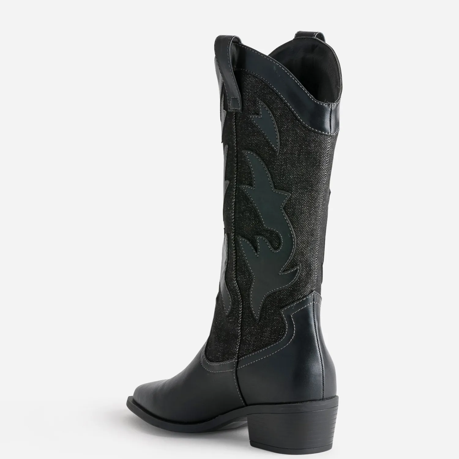 Texto Bottes^Botte denim esprit santiag GRIS