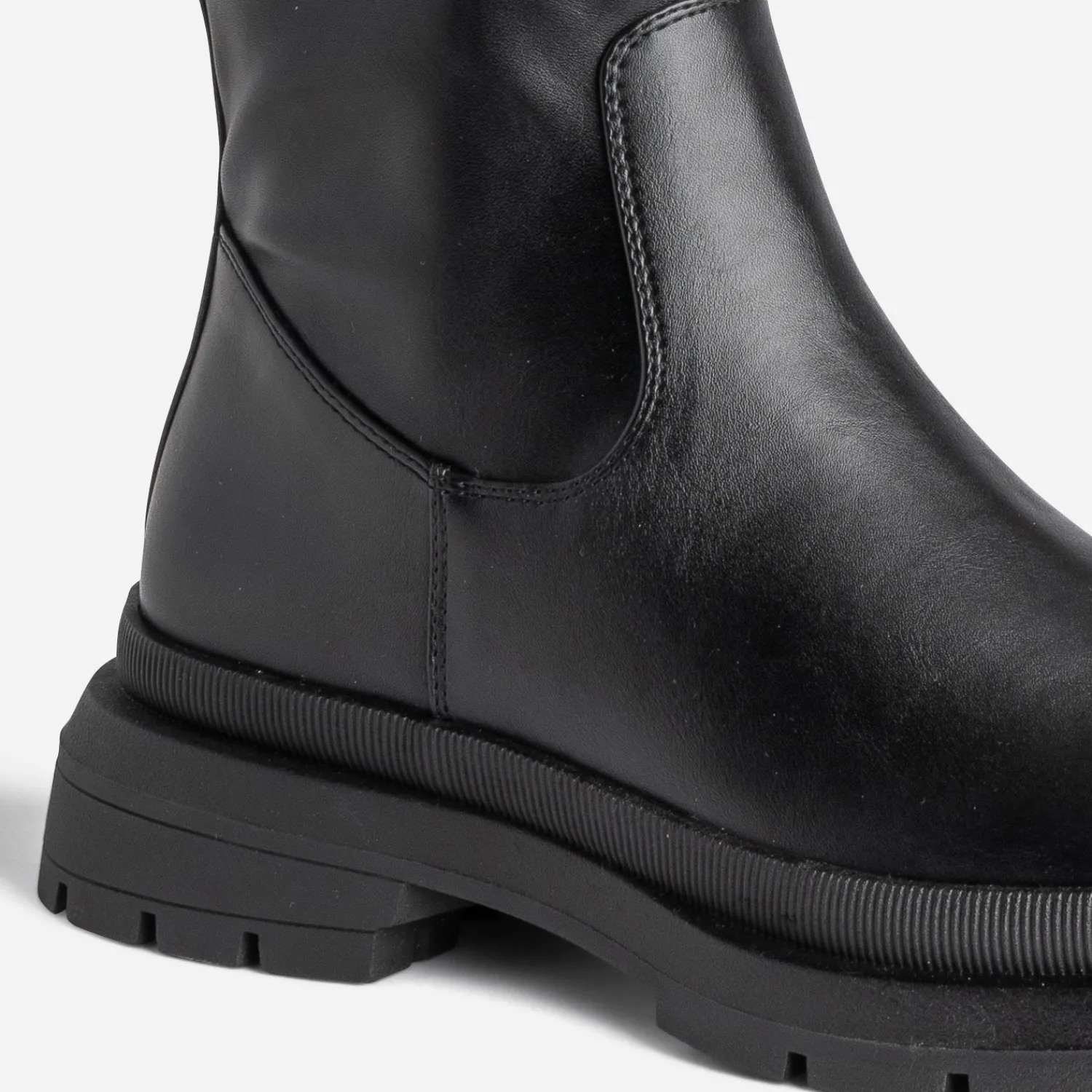 Texto Bottes^Botte e à semelle crantée NOIR