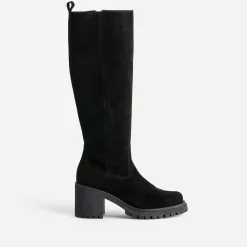 Texto Bottes^Botte e cuir velours NOIR