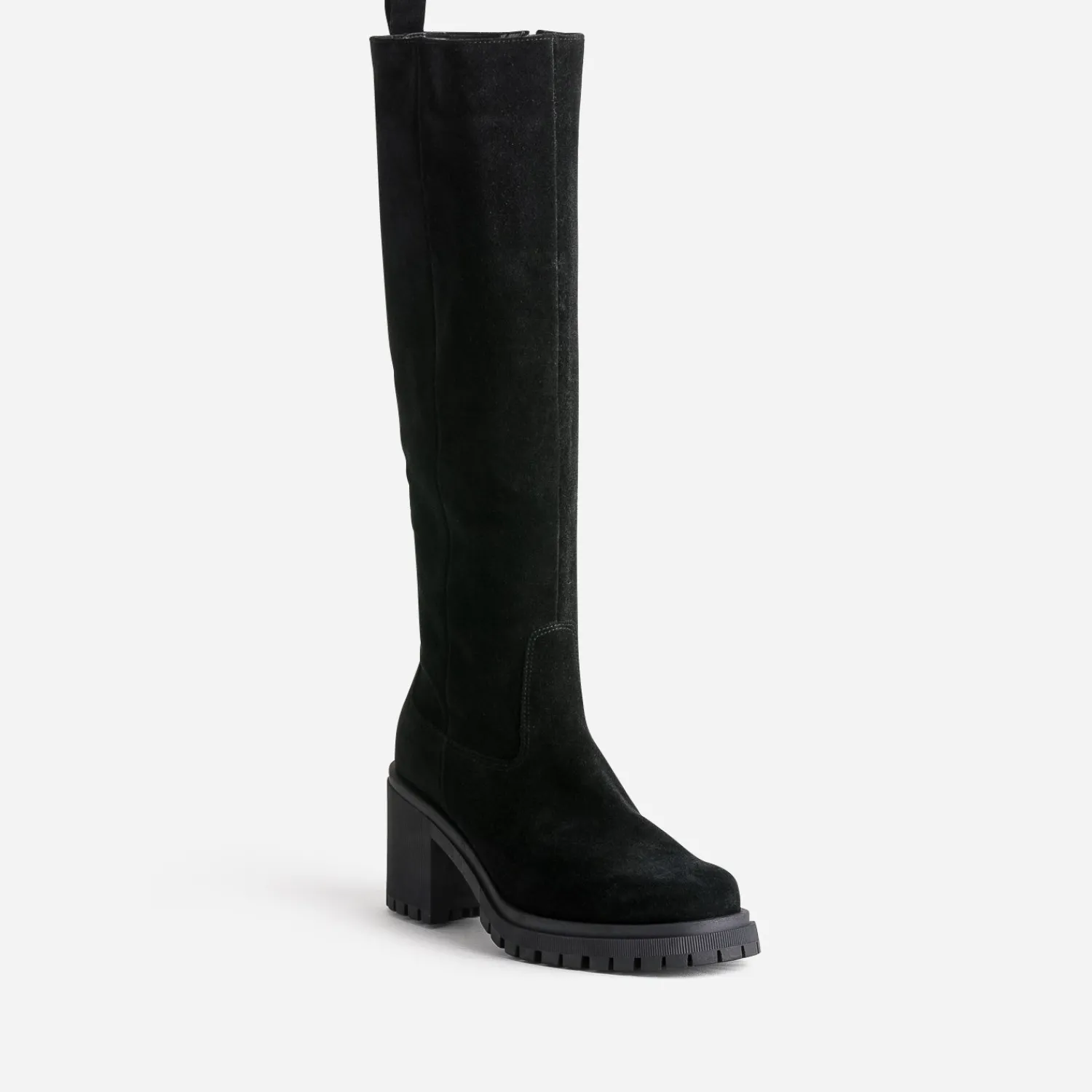 Texto Bottes^Botte e cuir velours NOIR