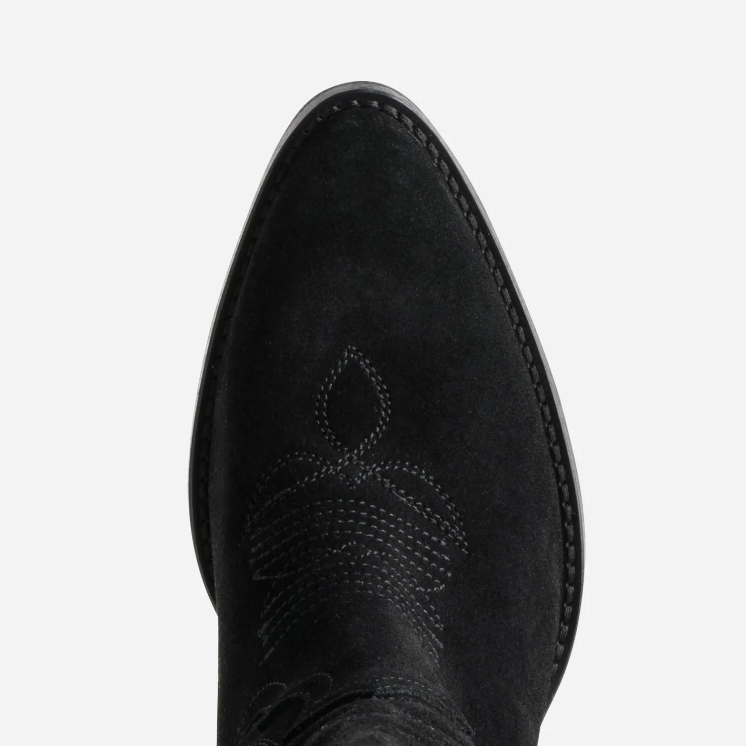 Texto Bottes^Botte e cuir velours western NOIR