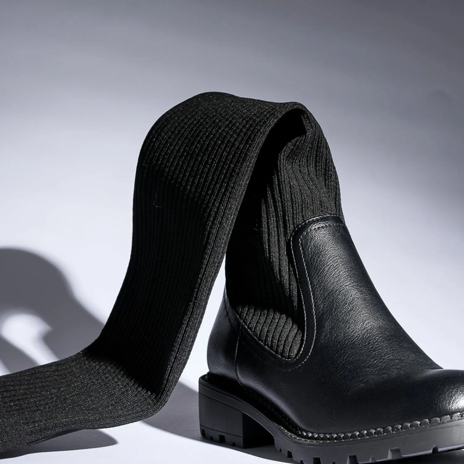 Texto Bottes^Botte-chaussette e NOIR