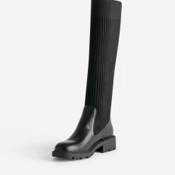 Texto Bottes^Botte-chaussette e bi matière NOIR