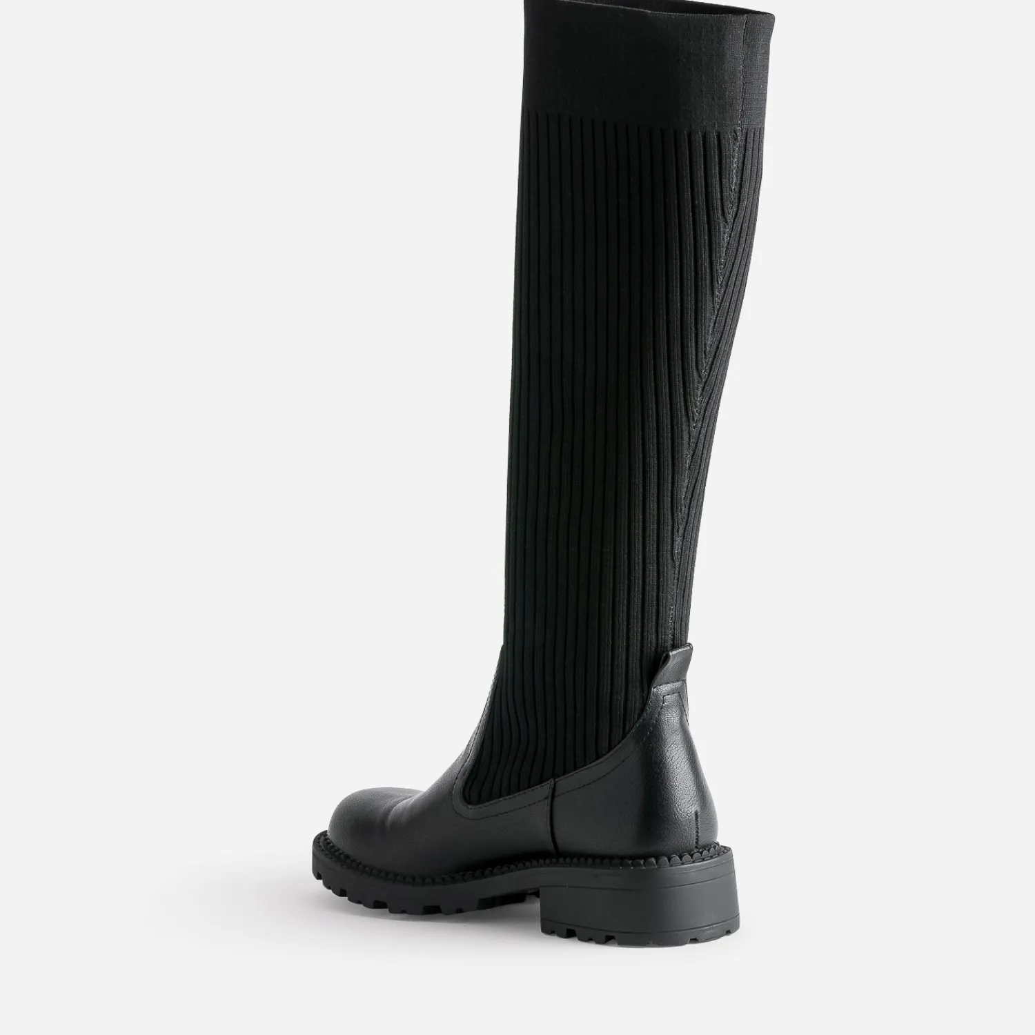 Texto Bottes^Botte-chaussette e bi matière NOIR