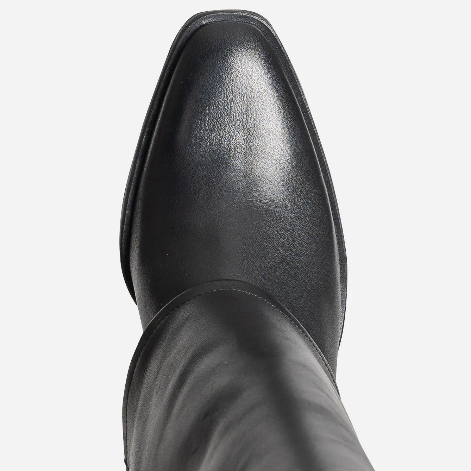 Texto Bottes^Bottes fourreau e cuir à talon NOIR