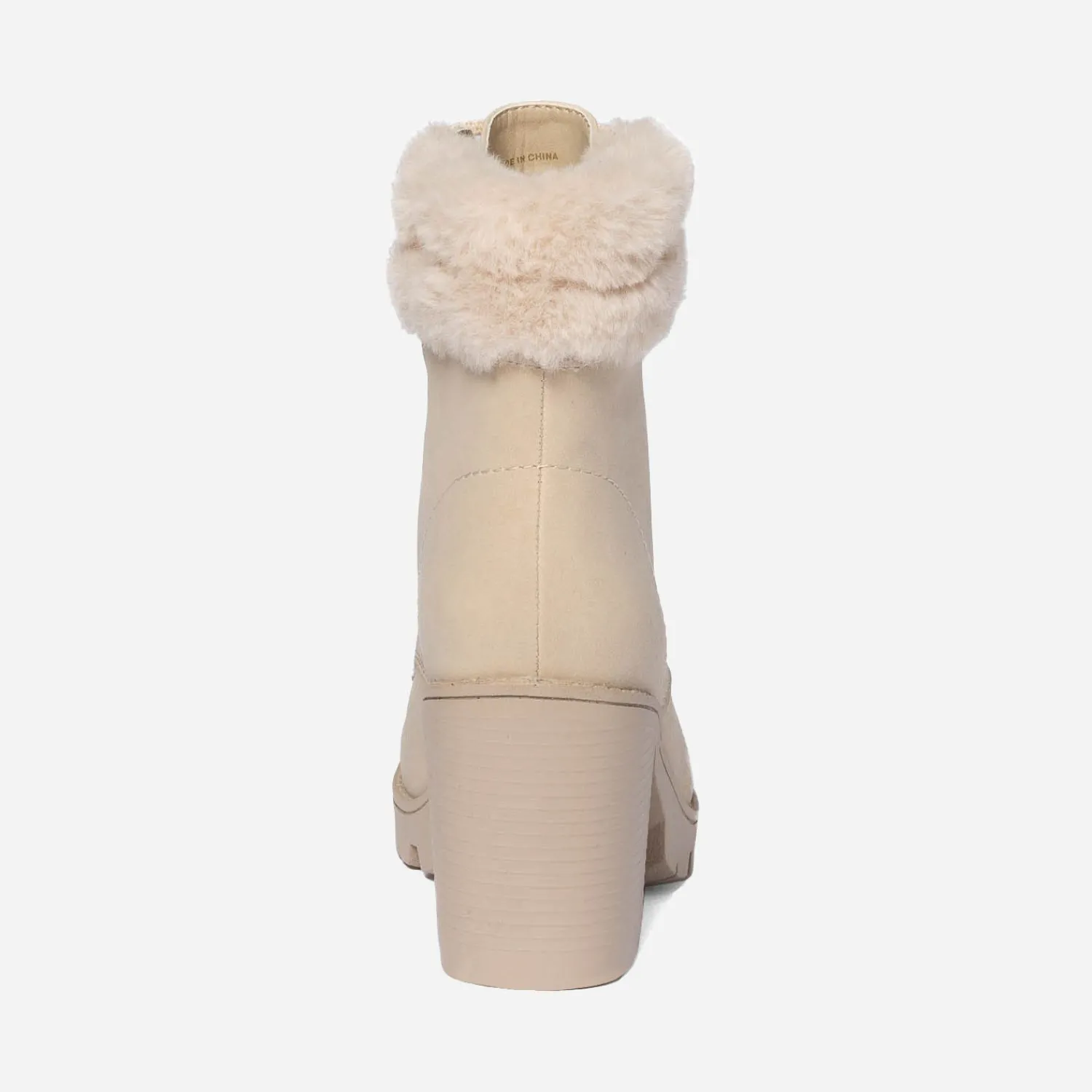 Eram Boots^Bottine à talon TEXTO esprit montagne BEIGE