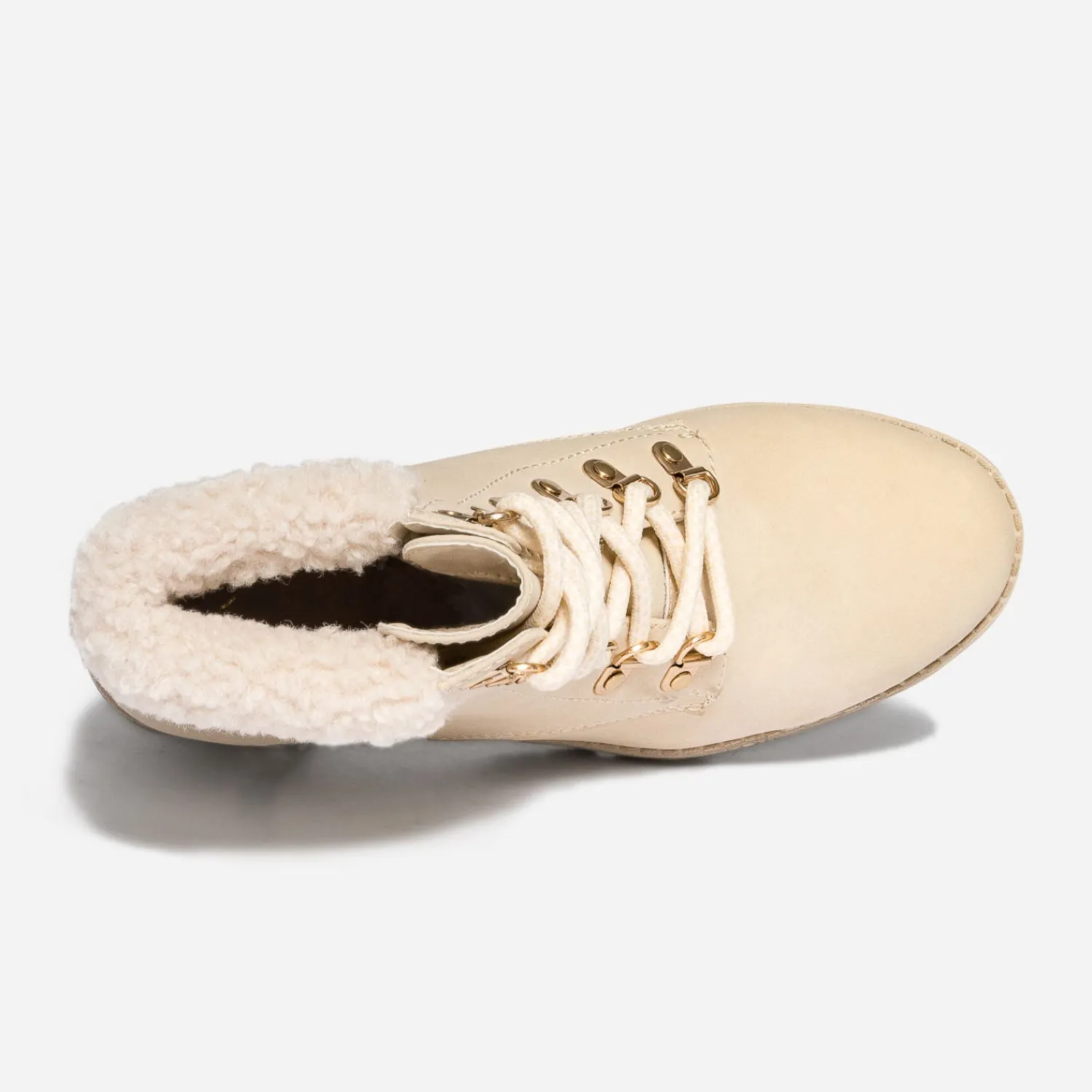 Eram Boots^Bottine à talon TEXTO esprit montagne BEIGE