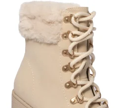 Eram Boots^Bottine à talon TEXTO esprit montagne BEIGE