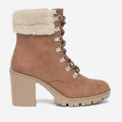 Eram Boots^Bottine à talon TEXTO esprit montagne CAMEL