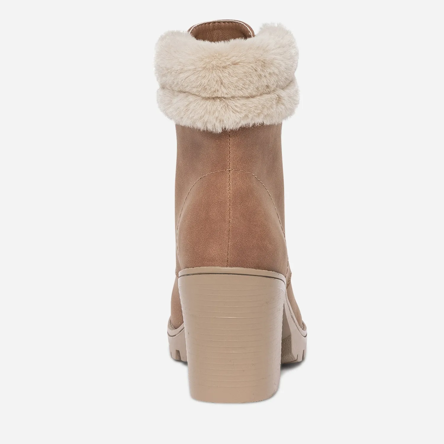 Eram Boots^Bottine à talon TEXTO esprit montagne CAMEL