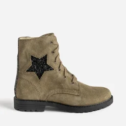 Buggy Boots^Bottine éco-conçue cuir velours KAKI