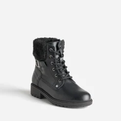 Buggy Boots^Bottine e cuir bord fourré NOIR