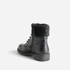 Buggy Boots^Bottine e cuir bord fourré NOIR