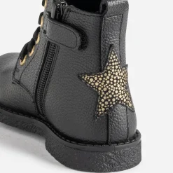 Buggy Boots^Bottine éco-conçue e en cuir décor étoile NOIR