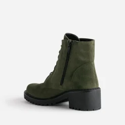 Eram Boots^Bottine cuir velours KAKI