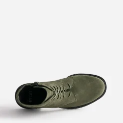 Eram Boots^Bottine cuir velours KAKI