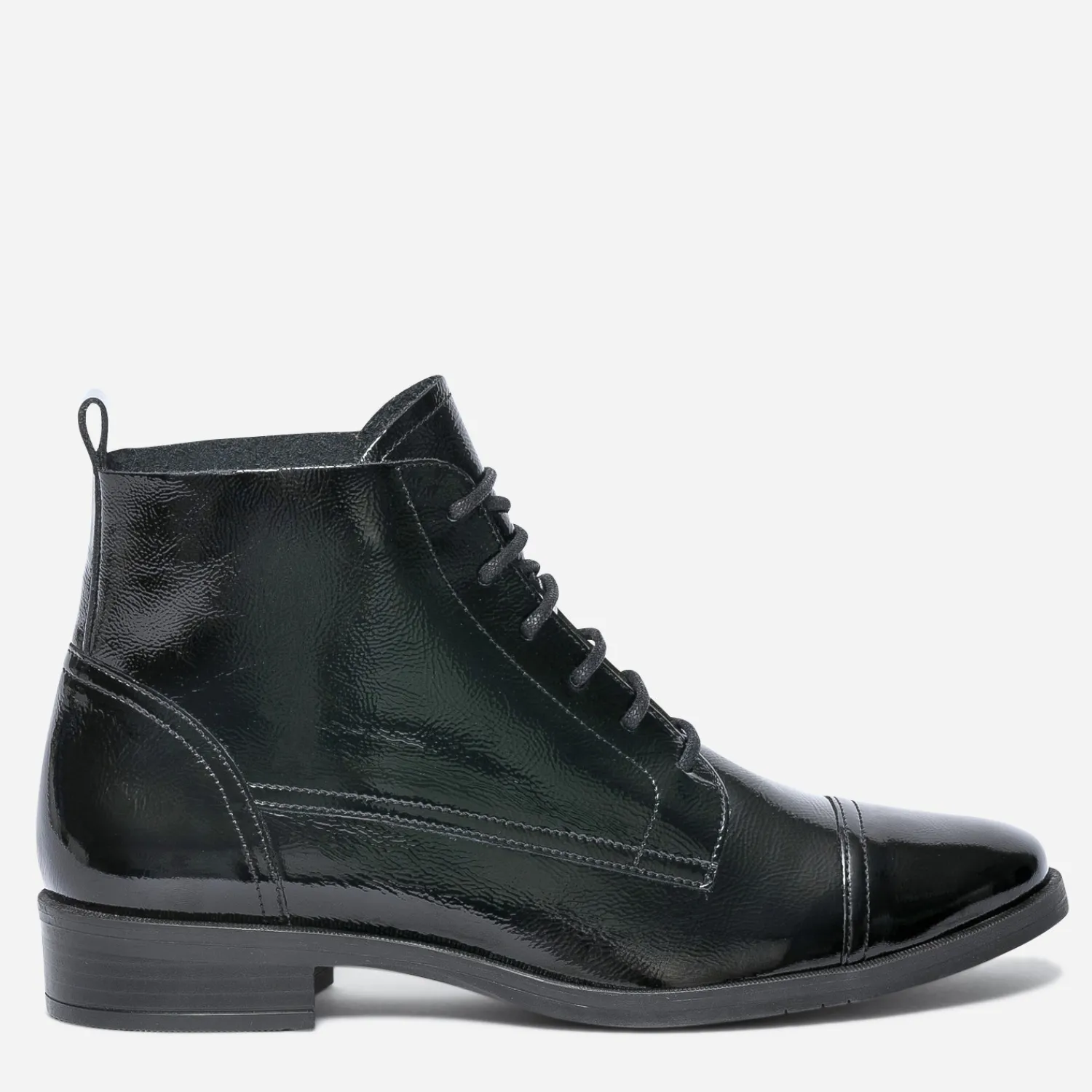 Eram Flex Boots^Bottine e en cuir verni NOIR