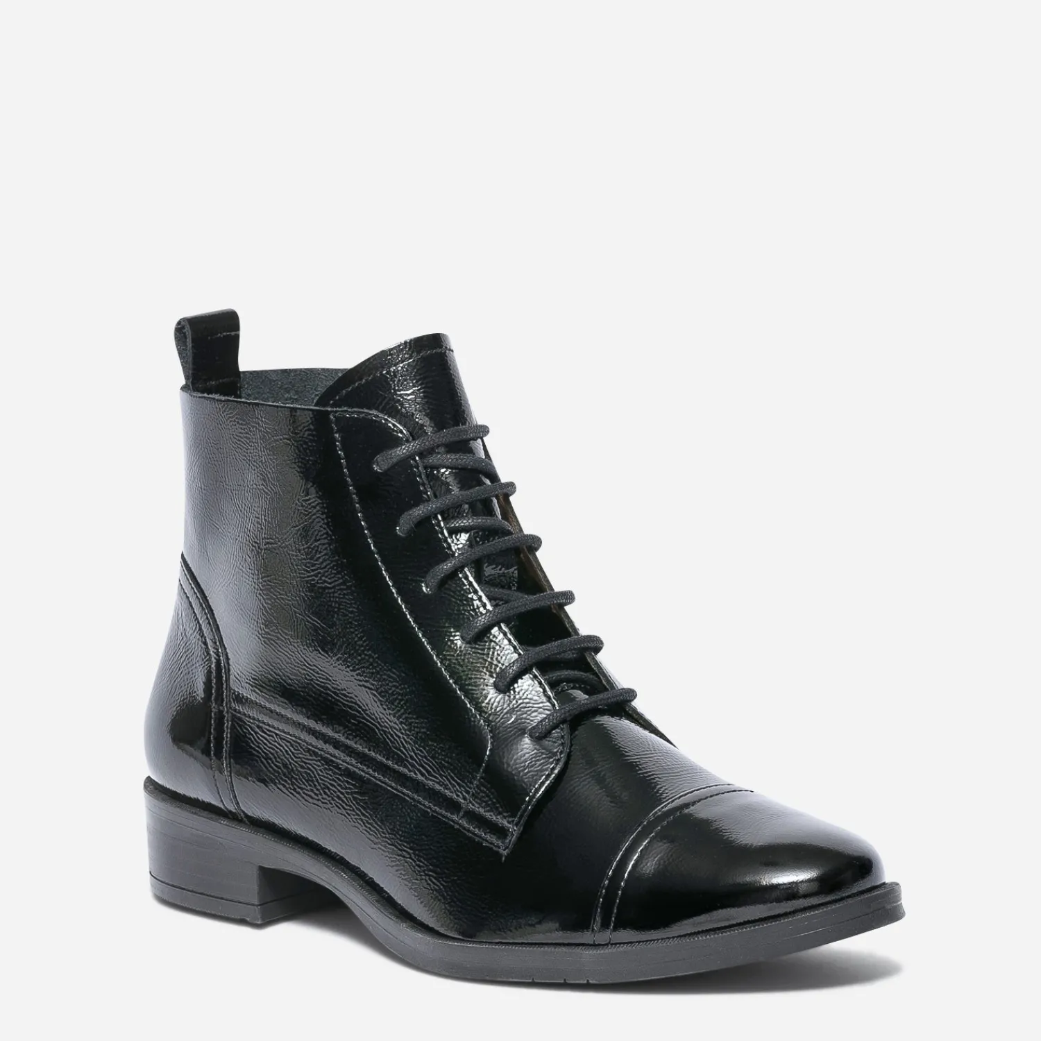 Eram Flex Boots^Bottine e en cuir verni NOIR