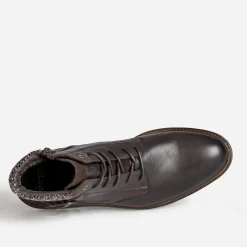 Eram Boots^Bottine foncé cuir détail chiné MARRON