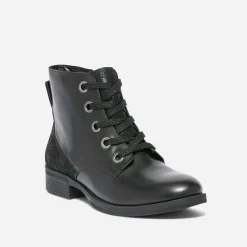 Eram Boots^Bottine e éco-conçue en cuir NOIR