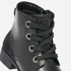 Eram Boots^Bottine e éco-conçue en cuir NOIR