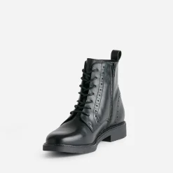 Eram Boots^Bottine e cuir détails perforés NOIR