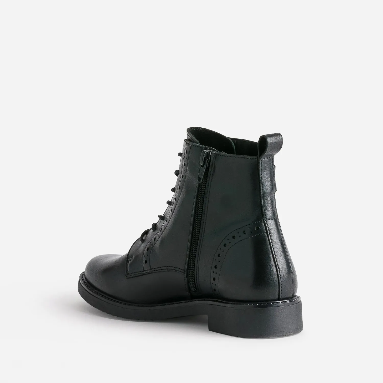 Eram Boots^Bottine e cuir détails perforés NOIR