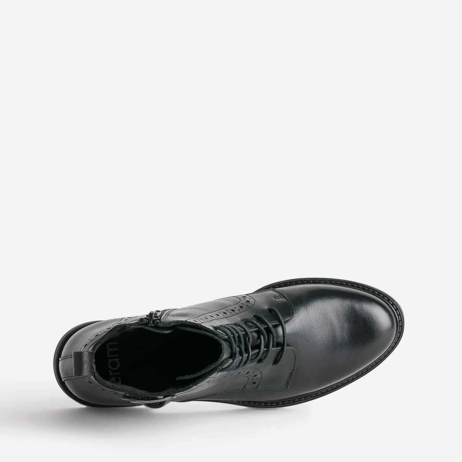 Eram Boots^Bottine e cuir détails perforés NOIR