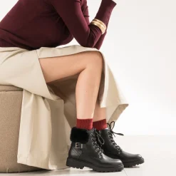 Eram Boots^Bottine e fourrée NOIR