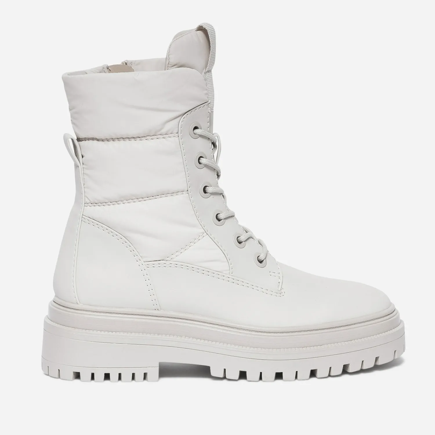 Texto Boots^Bottine beige bi matière ECRU
