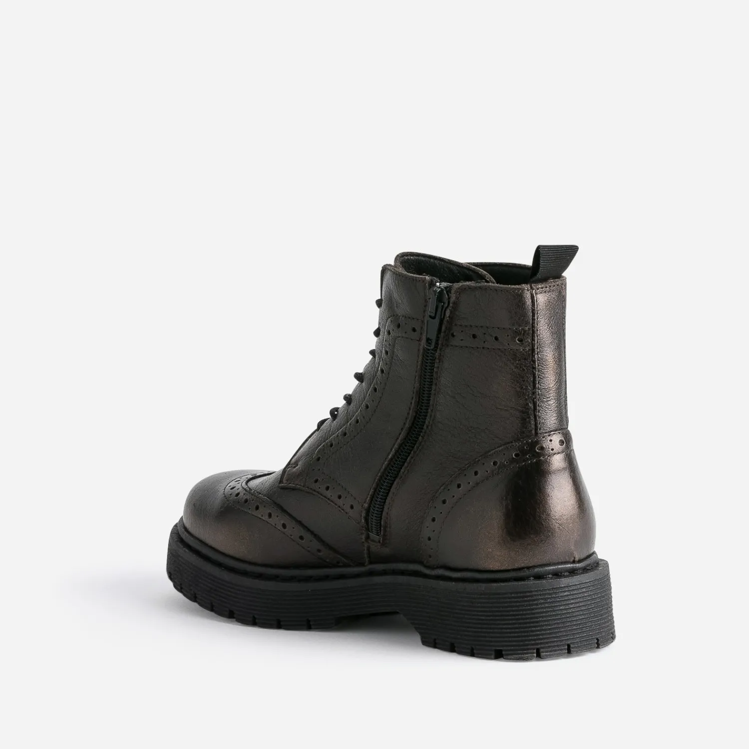 Texto Boots^Bottine marron métallisé cuir semelle épaisse METALISE
