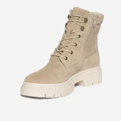 Texto Boots^Bottine taupe éco-conçue en cuir velours GRIS