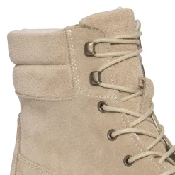 Texto Boots^Bottine taupe éco-conçue en cuir velours GRIS