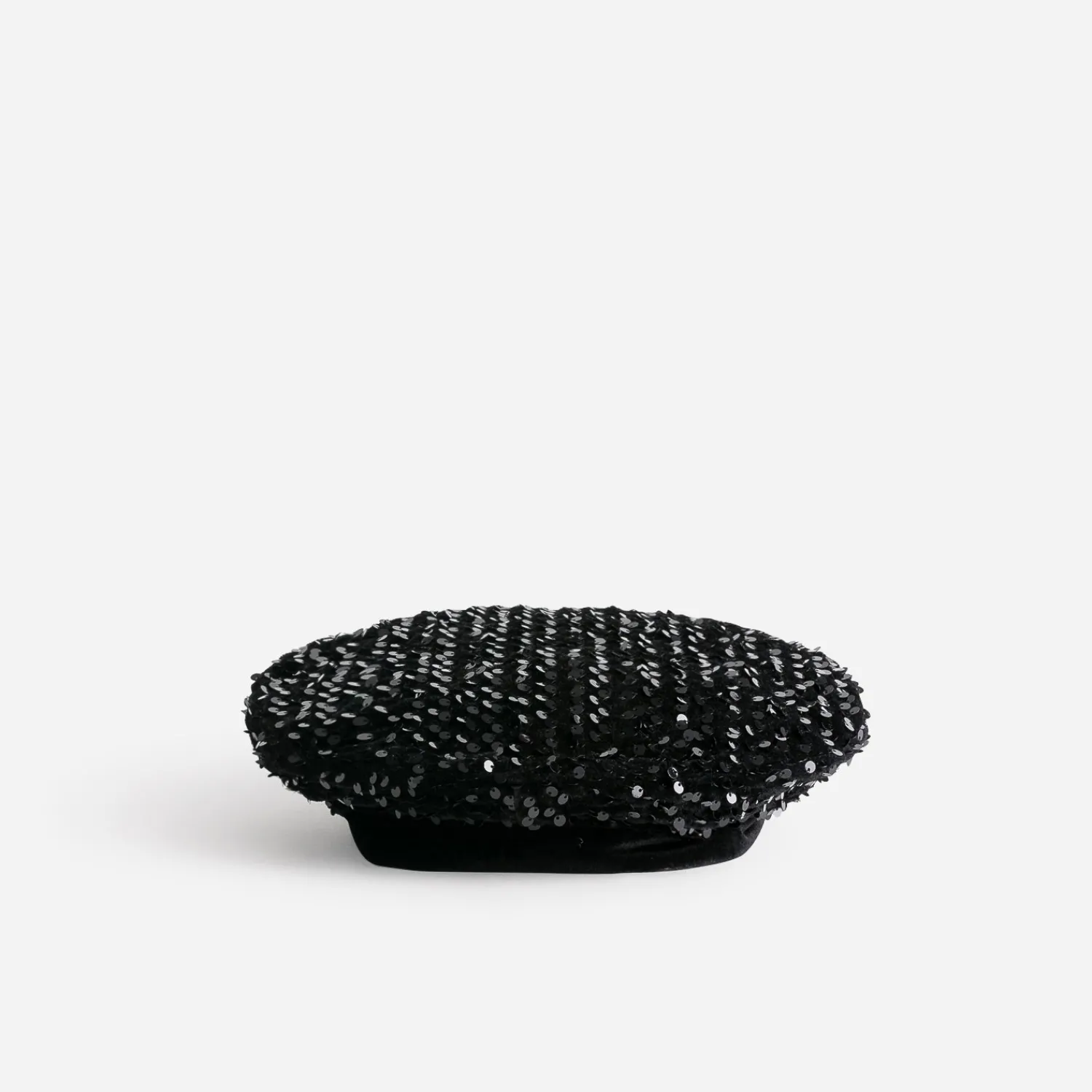 Texto Chapeaux, Bonnets & Casquettes^Béret en velours brodé sequins NOIR