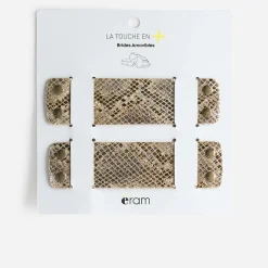 Eram Autres Accessoires^Brides amovibles s en cuir effet python doré BEIGE
