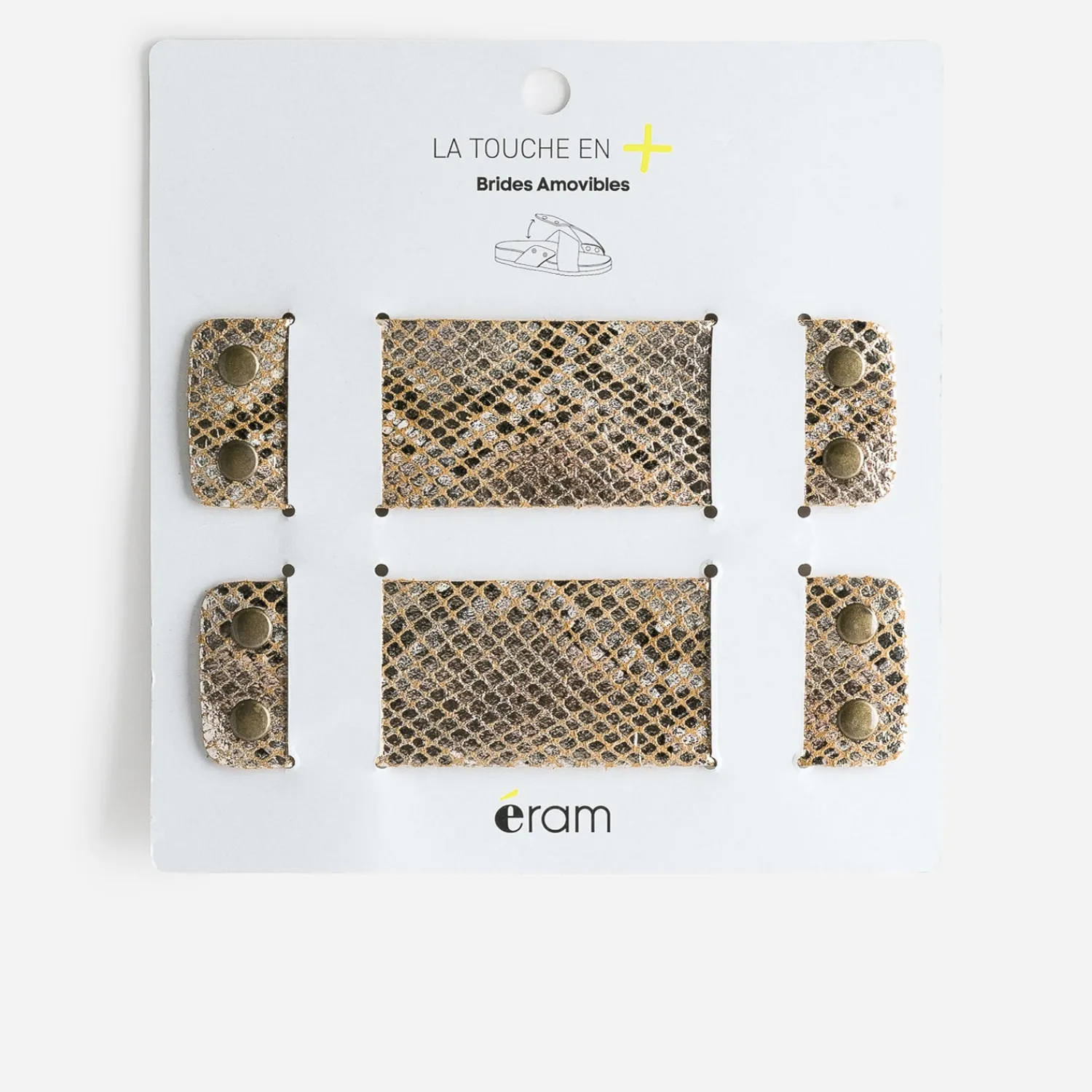 Eram Autres Accessoires^Brides amovibles s en cuir effet python doré BEIGE