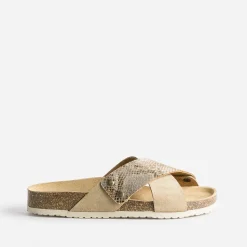Eram Autres Accessoires^Brides amovibles s en cuir effet python doré BEIGE
