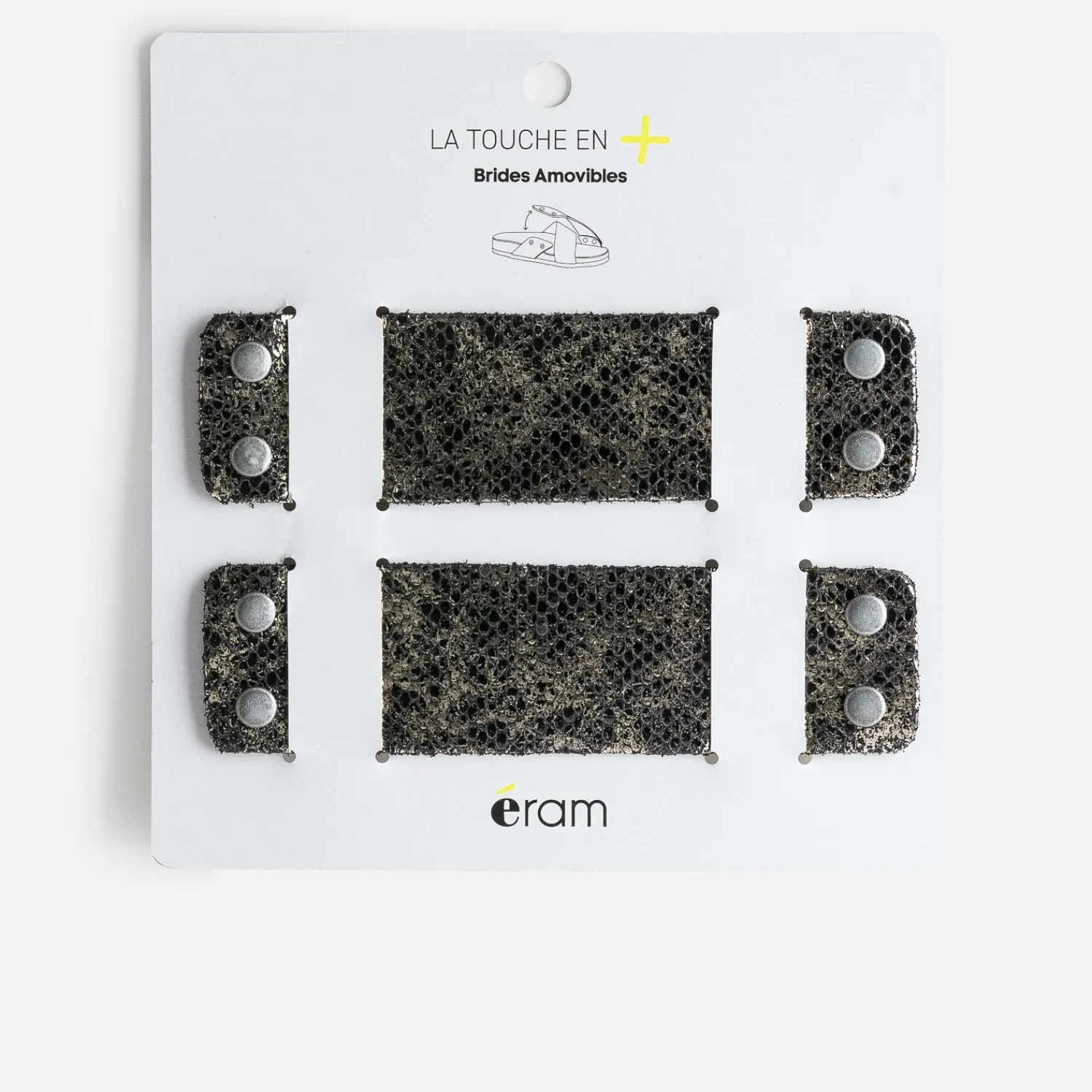 Eram Autres Accessoires^Brides amovibles es en cuir effet python doré NOIR
