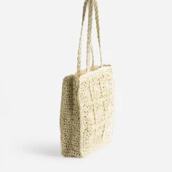 Eram Sacs Cabas^Cabas en paille papier BEIGE