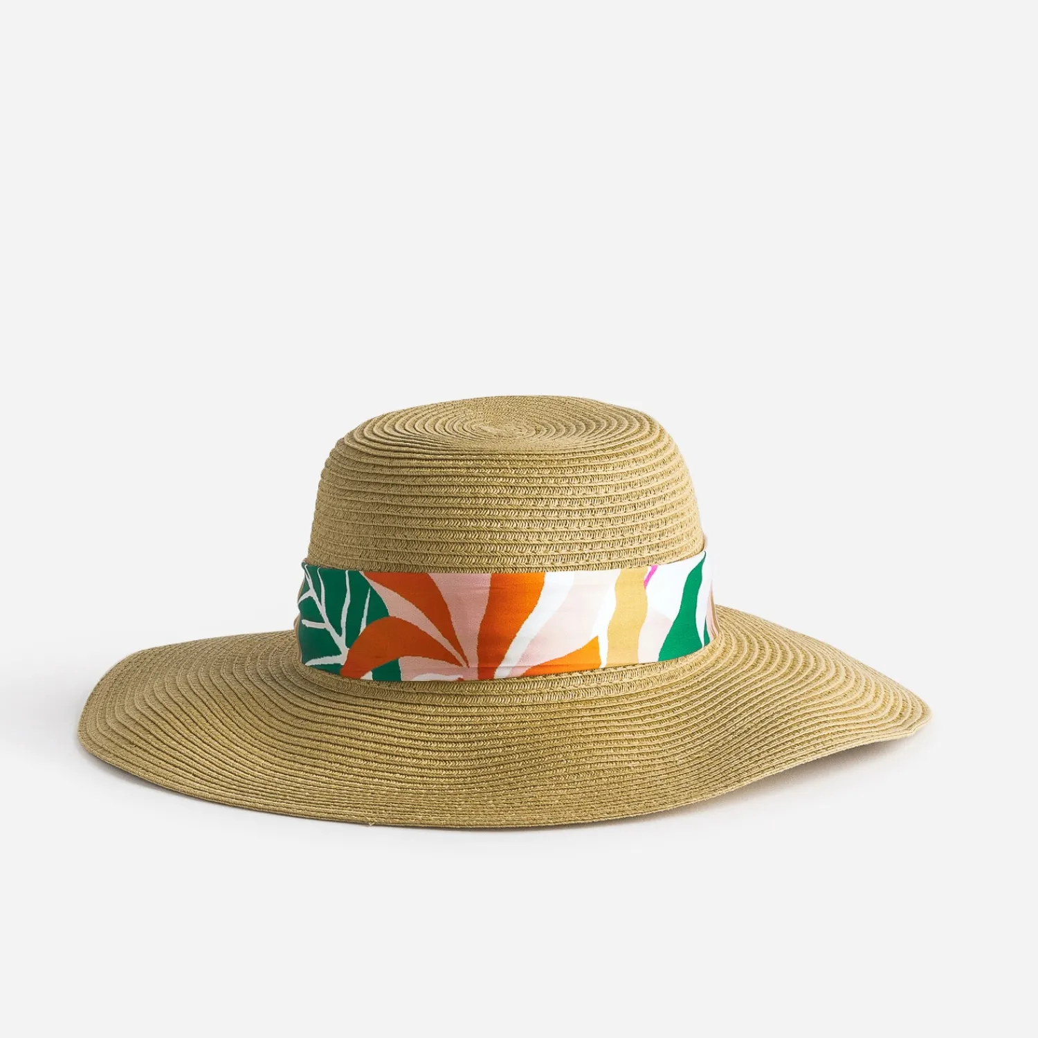 Texto Chapeaux, Bonnets & Casquettes^Capeline beige à ruban à motif végétal MULTICOLORE