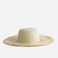 Eram Chapeaux, Bonnets & Casquettes^Capeline en paille brodée sequins BEIGE