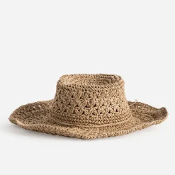 Eram Chapeaux, Bonnets & Casquettes^Capeline marron tressage ajouré BEIGE