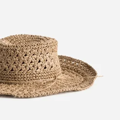Eram Chapeaux, Bonnets & Casquettes^Capeline marron tressage ajouré BEIGE