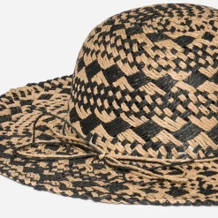 Texto Chapeaux, Bonnets & Casquettes^Capeline et noire tressée BEIGE
