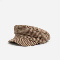 Eram Chapeaux, Bonnets & Casquettes^Casquette beige à motif pied-de-poule coloré CAMEL