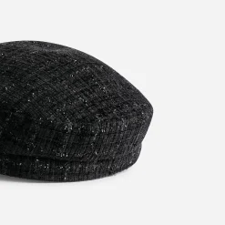 Texto Chapeaux, Bonnets & Casquettes^Casquette de marin e tweed NOIR