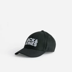 Jack & Jones Chapeaux, Bonnets & Casquettes|Accessoires^Casquette JACK&JONES e broderie blanche NOIR