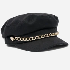 Eram Chapeaux, Bonnets & Casquettes^Casquette e avec galon maxi chaîne NOIR