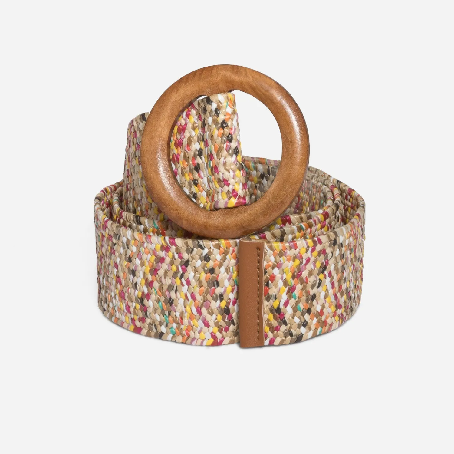 Eram Ceintures^Ceinture beige tressage multico MULTICOLORE