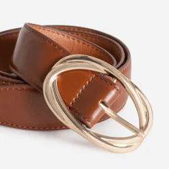 Eram Ceintures^Ceinture double boucle croisée COGNAC